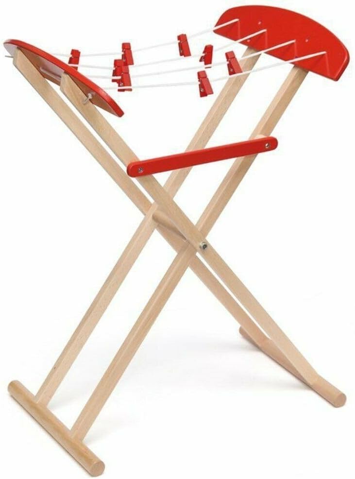 Viga Pretend Play Wooden Clothes Horse For Kids Ages 3+ Years